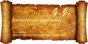 Gerbovics Jusztusz névjegykártya